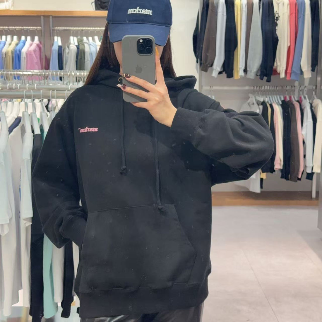韓國 Markm HEART SLOGAN PULLOVER HOODIE【MA047】