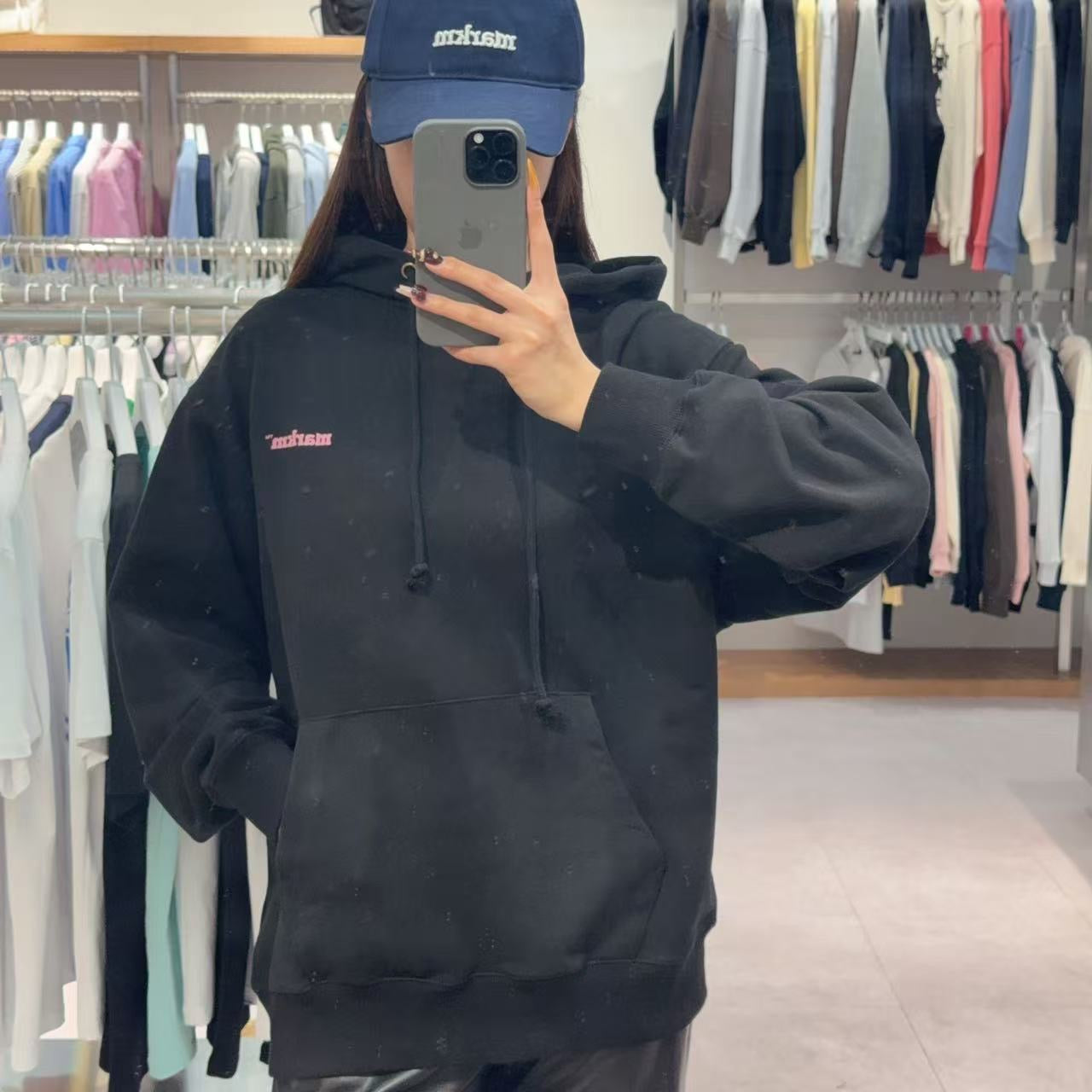 韓國 Markm HEART SLOGAN PULLOVER HOODIE【MA047】 - STT Mall HK 靚太網購