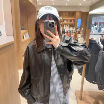 韓國 Marithe Francois Girbaud Blouson Faux Leather Jacket 【MF289】