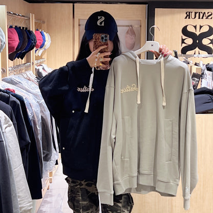 韓國 Satur Setter Applique Round Neck Hooded T-Shirt【SR227】