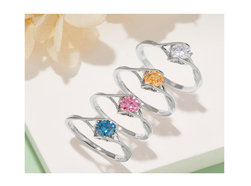 莫桑鑽 S925銀天使之吻戒指0.5ct (有證書)【SM1072】