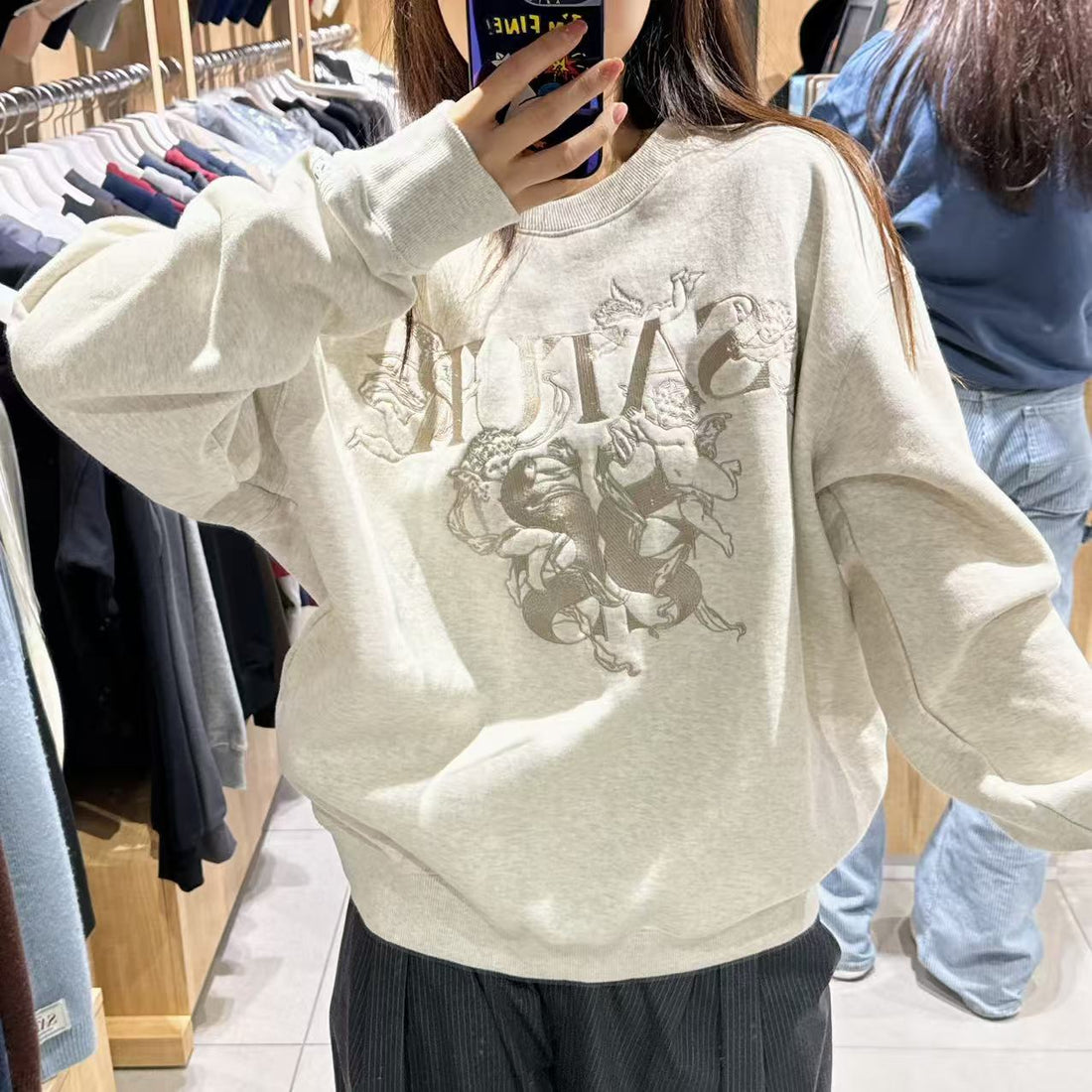 韓國 Satur Angel Graphic Sweatshirt【SR187】