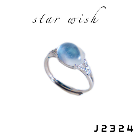 Star Wish S925銀 水沫玉戒指 J2324【SS534】