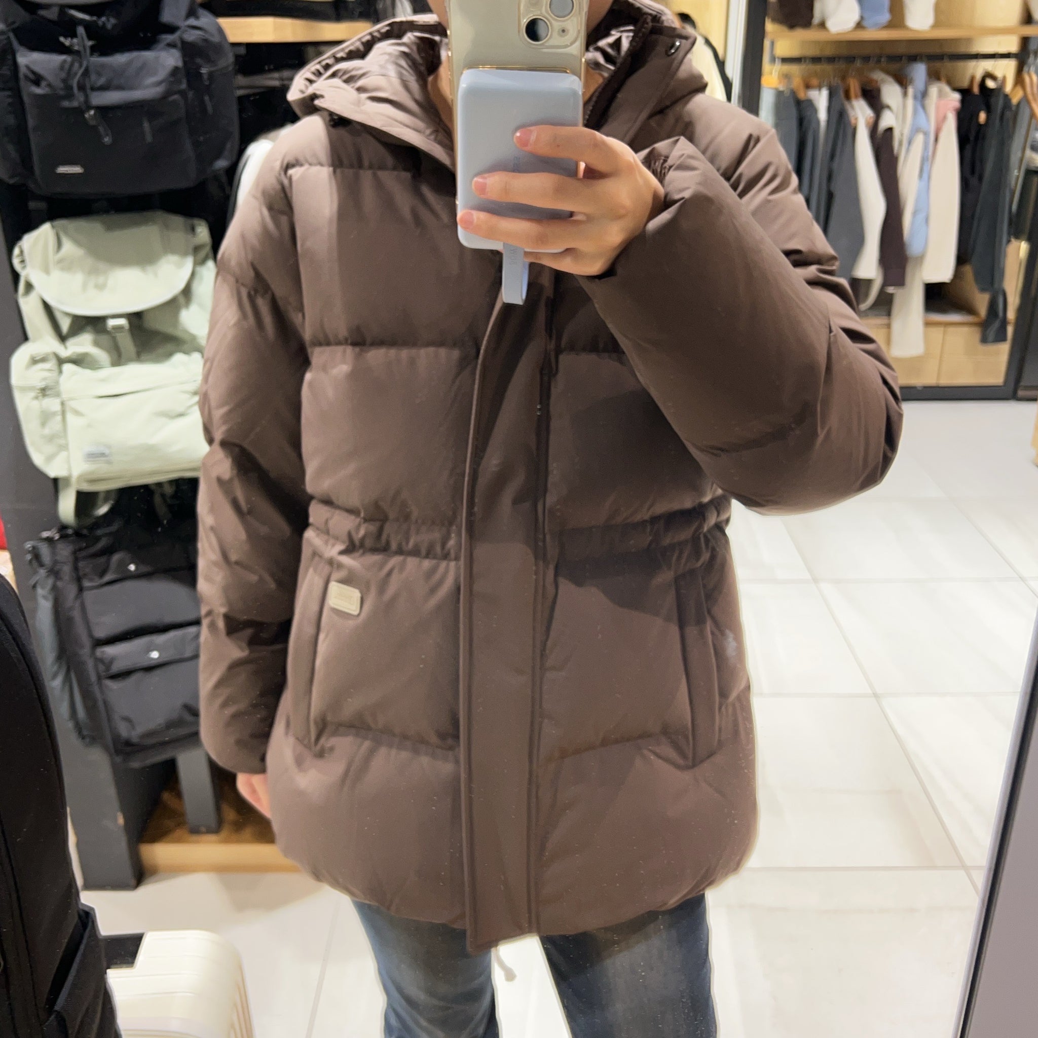 韓國 National Geographic Women's Waist String Hooded Duck Down Jumper (鴨絨)【NG280】