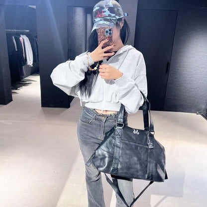 韓國 Mucent Prime Wrinkle Leather Tote Bag【MU103】