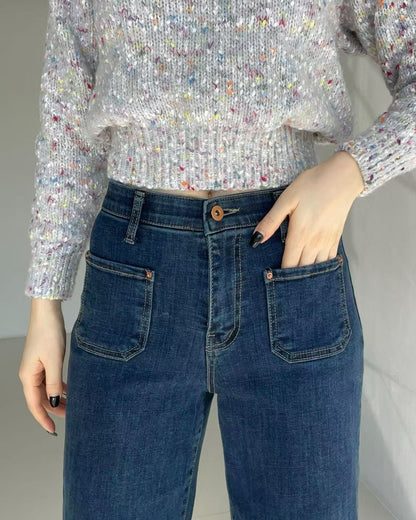 韓國 HowLuk 牛仔褲 刷薄毛  (冬季款)【H2501_1】