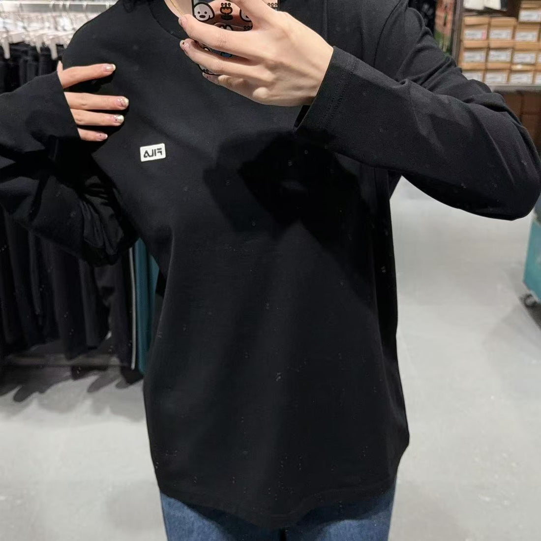 韓國 FILA Unisex Regular Fit Wappen Long Sleeve T-shirt【FA238】