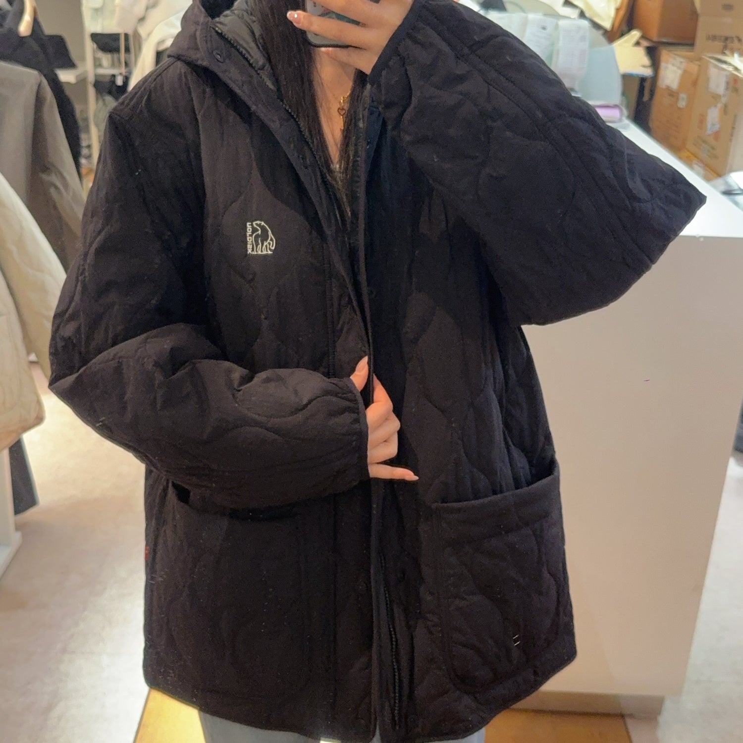 韓國 Nordisk Uni Alfame Quilted Hoodie Jacket 【NK043】