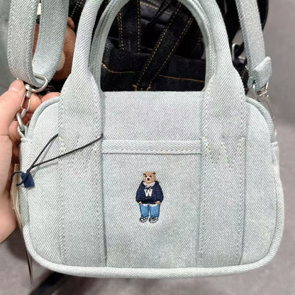 韓國 WhoAU Steve Denim Pocket Cross Bag【WA302】