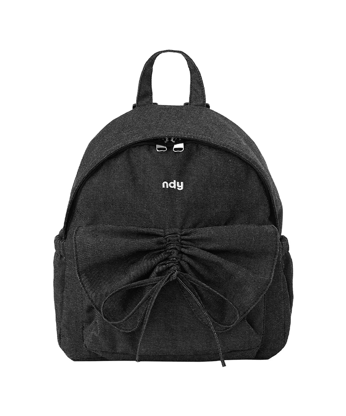 韓國 Nerdy Denim Ribbon Shirring Mini Backpack【NY086】