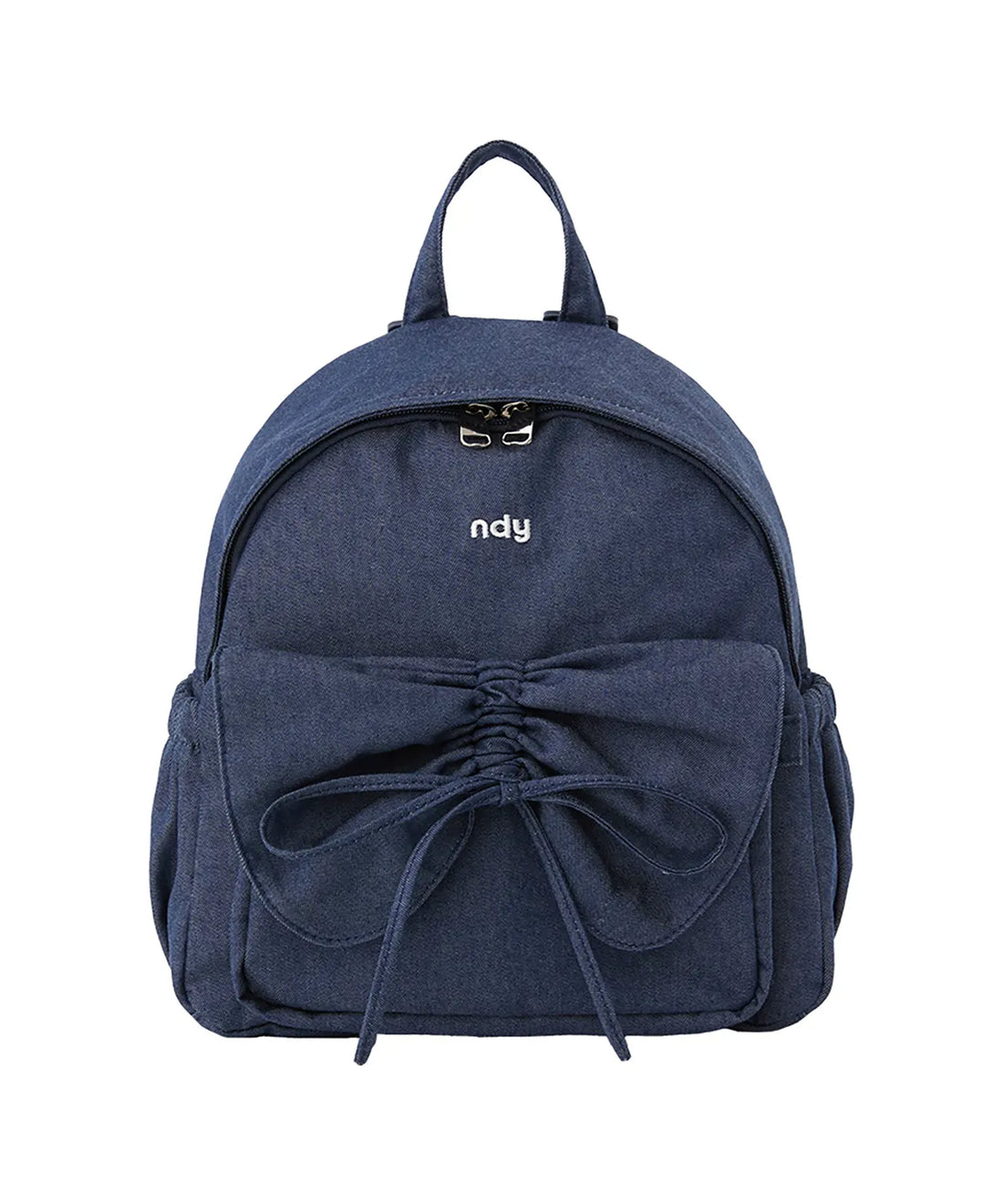 韓國 Nerdy Denim Ribbon Shirring Mini Backpack【NY086】