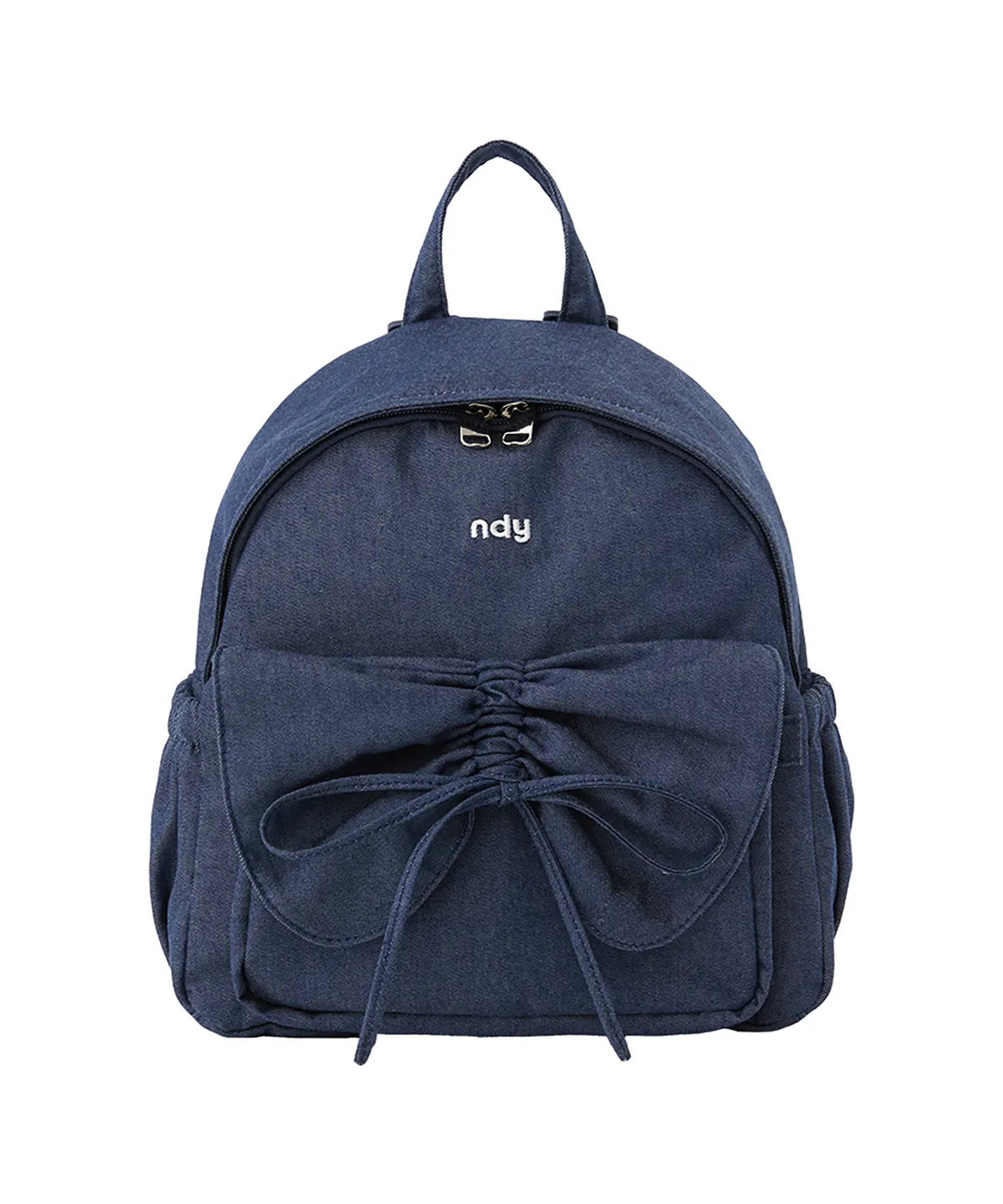 韓國 Nerdy Denim Ribbon Shirring Mini Backpack【NY086】