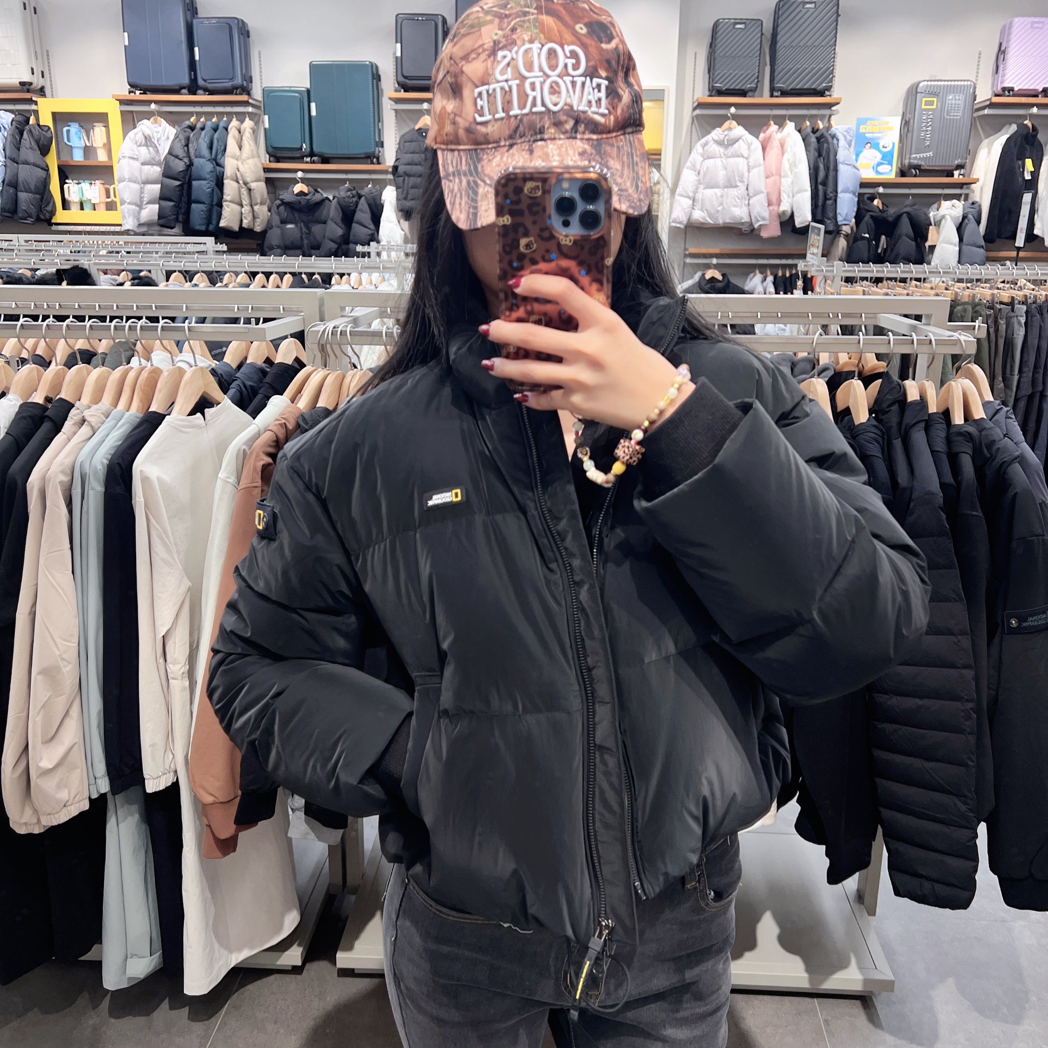 韓國 National Geographic Women's Glaris Crop Duck Down Jumper (鴨絨)【NG227】