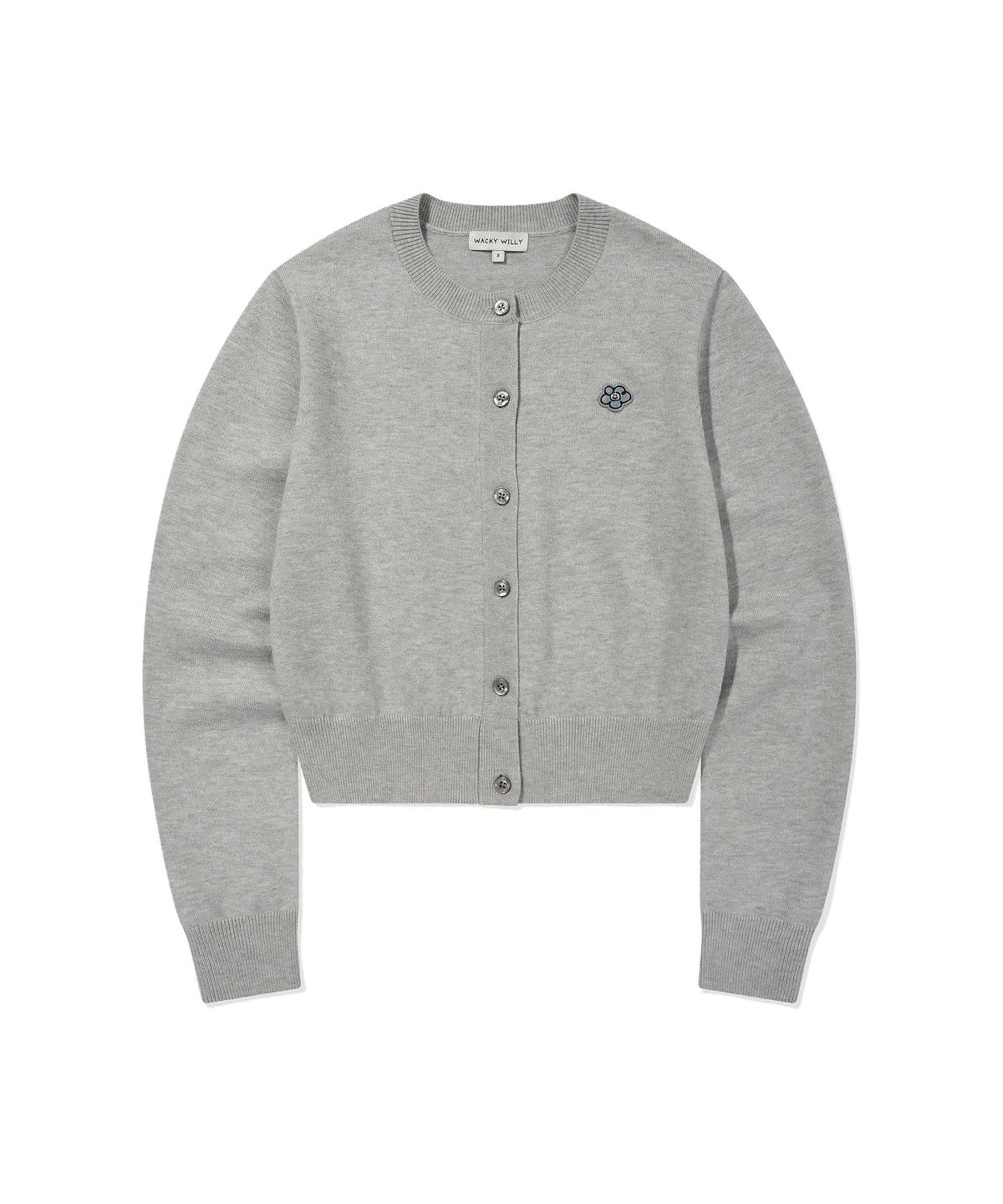 韓國 Wacky Willy Women's Lily Wappen Round Neck Cardigan【WW128】