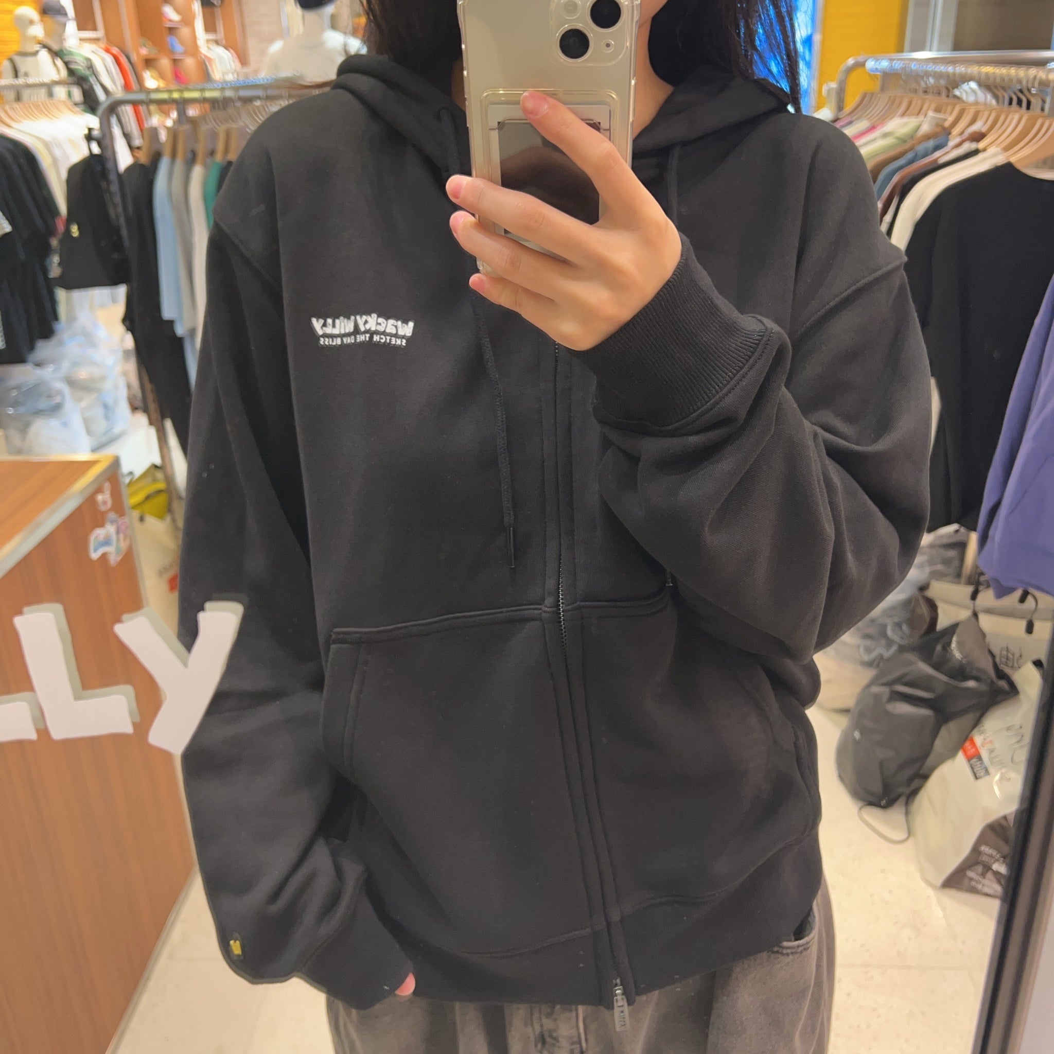 韓國 Wacky Willy Lettering Graphic Hoodie【WW027】