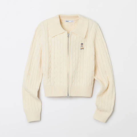 韓國 SPAO Collar Neck Zip-Up Cardigan【SP202】