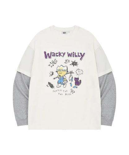 韓國 Wacky Willy Kiki Layered Long Sleeve【WW124】