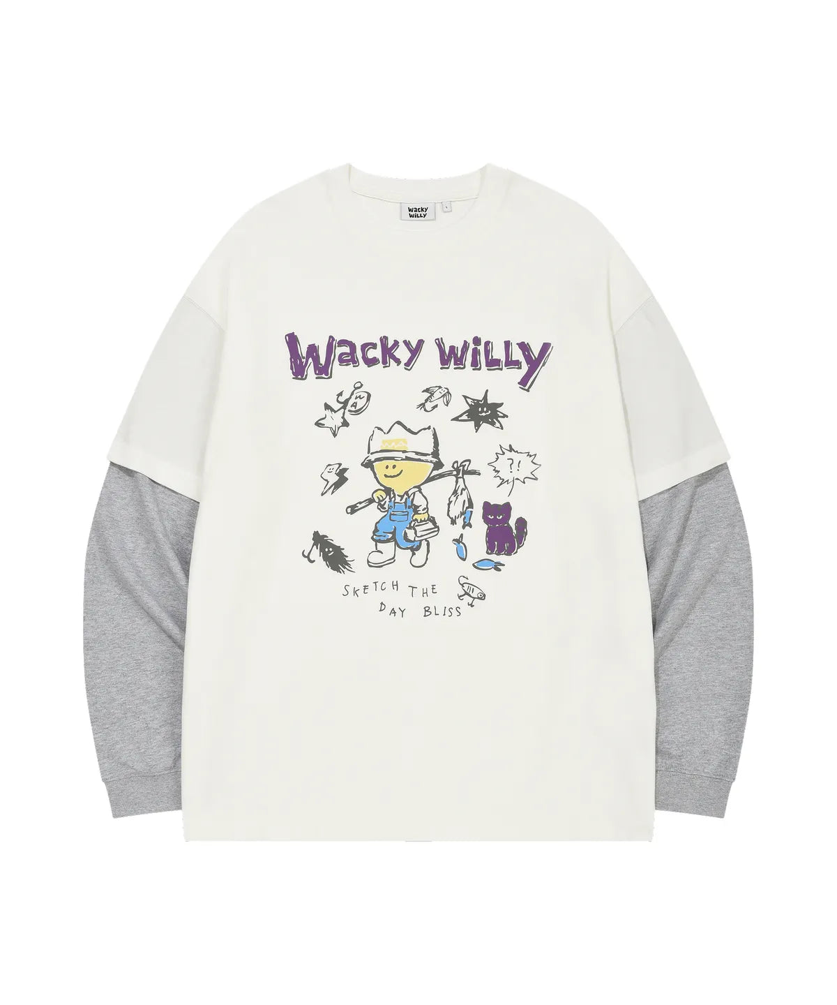 韓國 Wacky Willy Kiki Layered Long Sleeve【WW124】