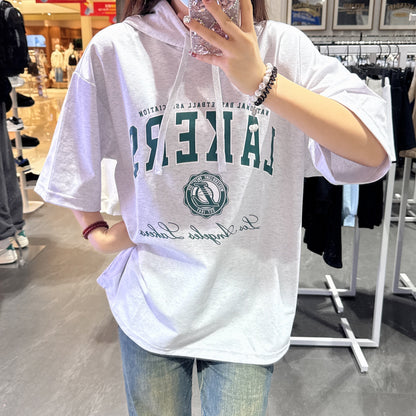 韓國 NBA GSW Short Sleeve Hooded T-Shirt 【NA006】