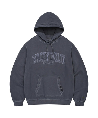 韓國 Wacky Willy Pigment typo hooded sweatshirt【WW122】