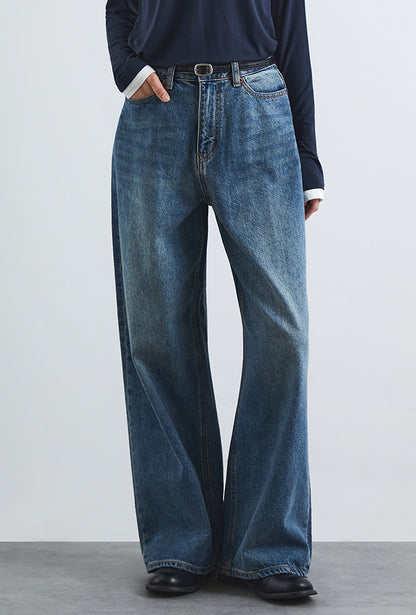 韓國 SPAO Long Wide Jeans【SP372】