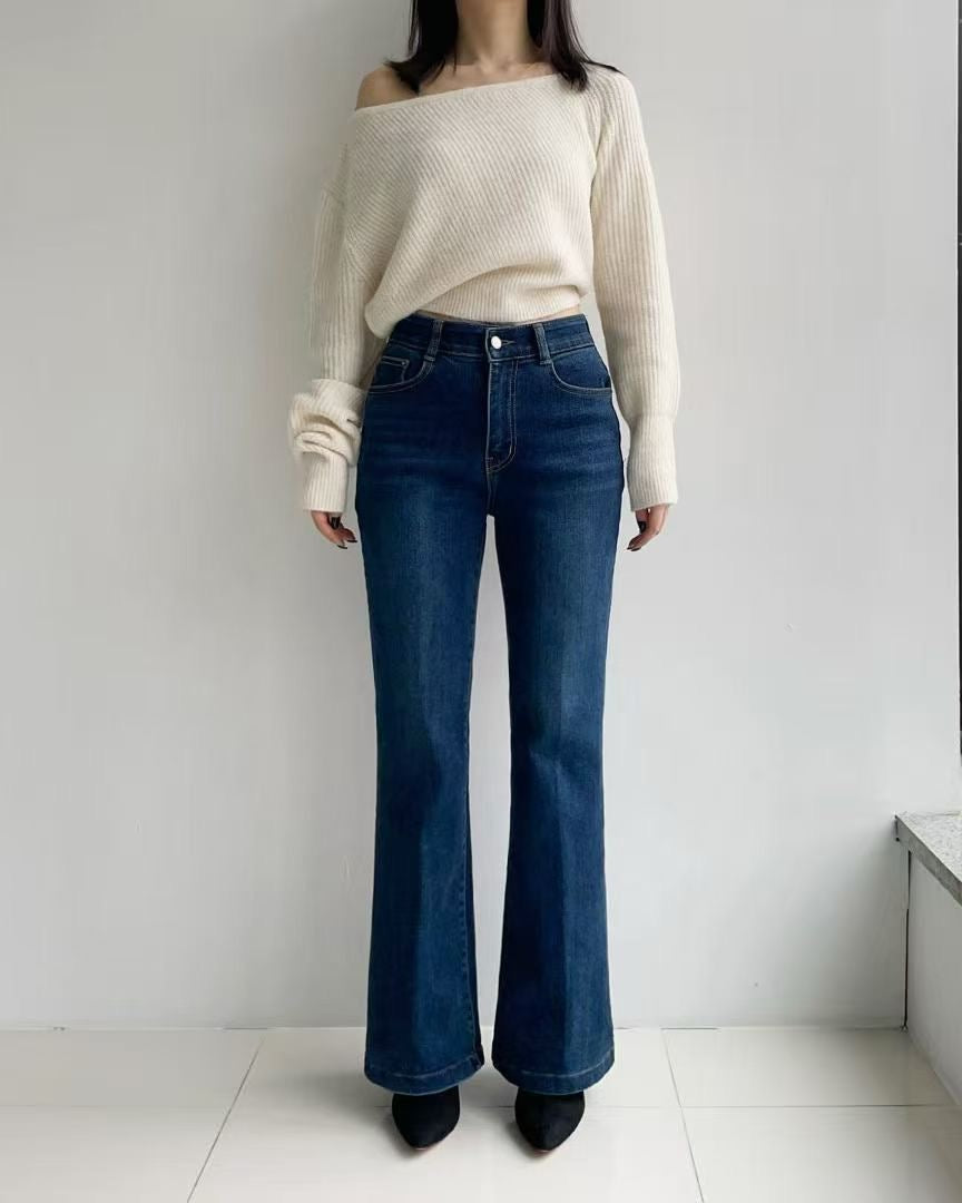 韓國 HowLuk 牛仔褲 刷薄毛  (冬季款)【H2557】