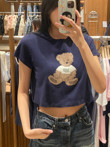 韓國 MFG DOODLE BEAR CROP 【MF167】 - STT Mall HK 靚太網購