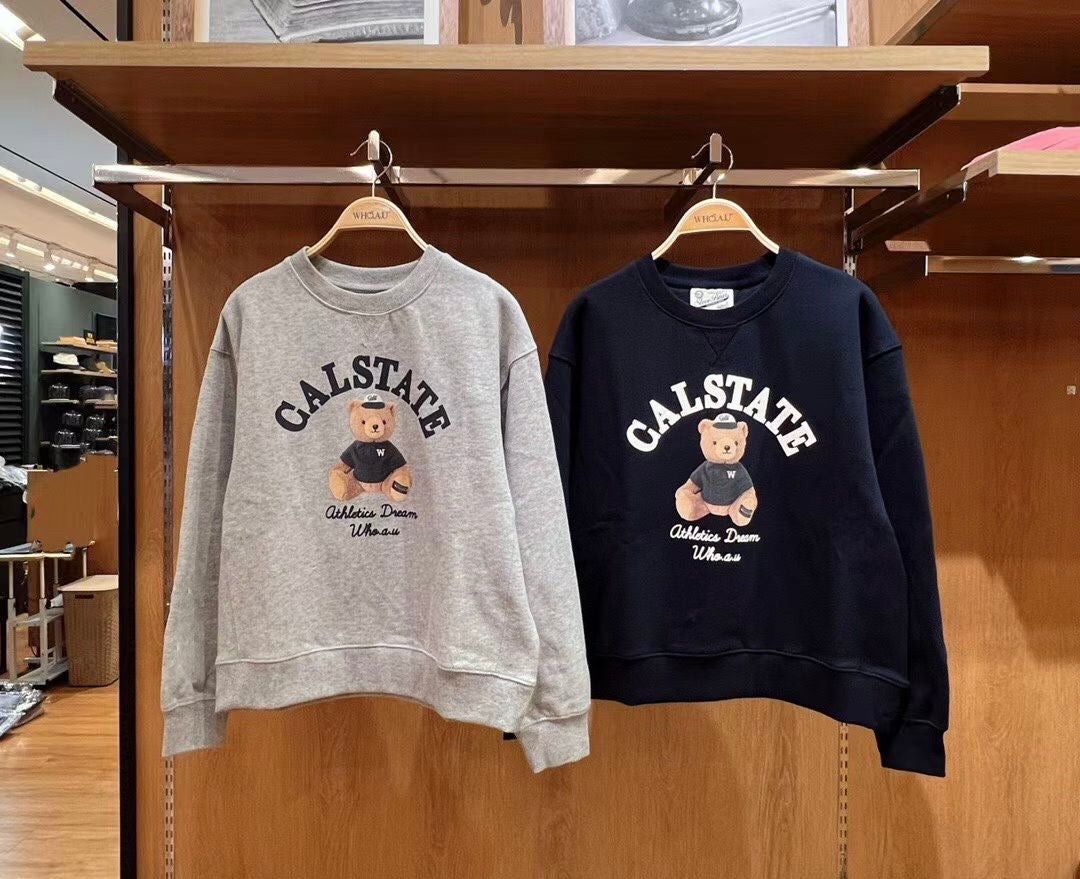 韓國 WhoAU Steve Bear Photo Sweatshirt【WA080】