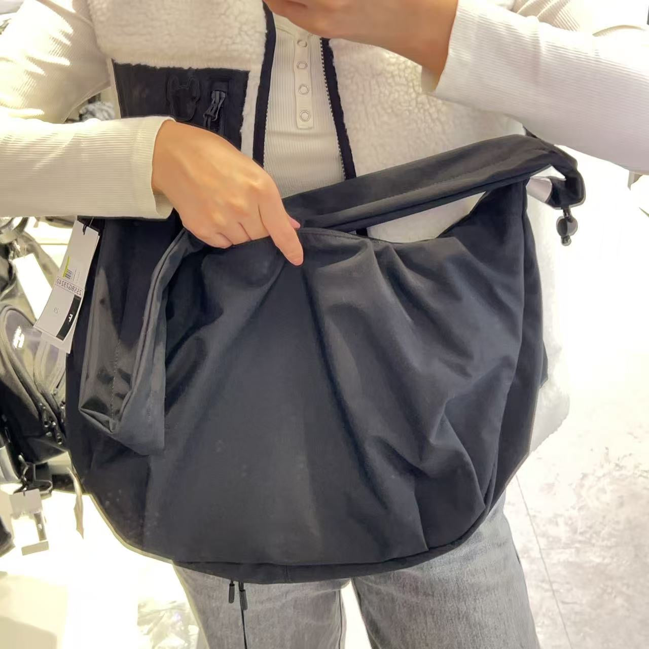 韓國 LifeWork Women's Radok Decorated Ruffle Hobo Bag【LW051】