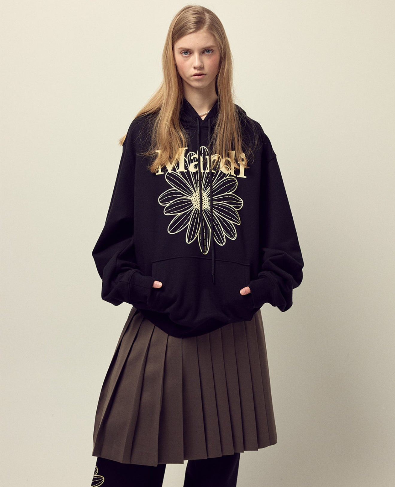 韓國 Mardi Mercredi Oversized Hoody Flowermardi【MM165】