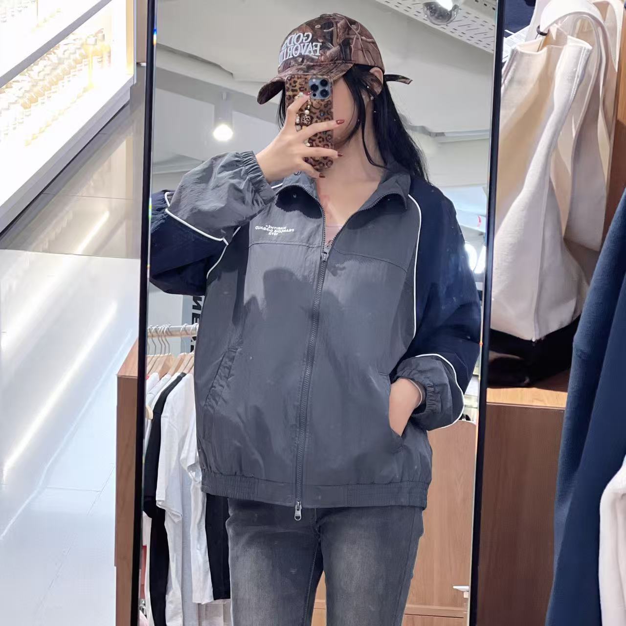 韓國 Marithe Francois Girbaud Color-Block Highneck Windbreaker【MF646】