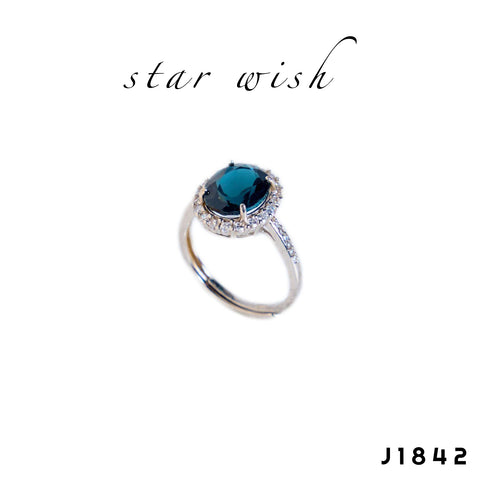 Star Wish S925銀 倫敦藍托帕石戒指 J1842【SS467】