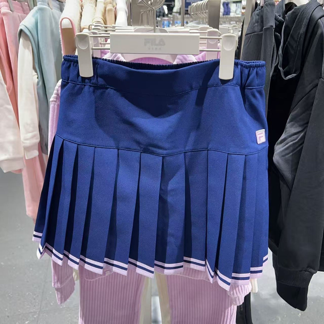 韓國 FILA Kids Tape-hem pleated skirt 【FA078】