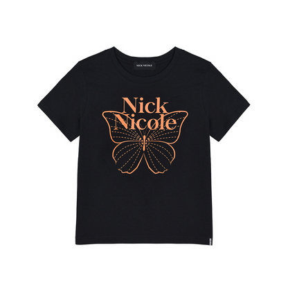 韓國 Nick Nicole BUTTERFLY NICOLE LABEL SLIM TOP (中長款) 【NN140】