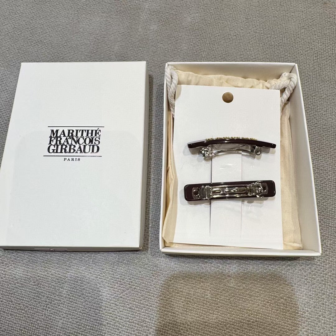 韓國 Marithe Francois Girbaud Regular Logo Metal Ball Hair Pin 2Pack【MF710】