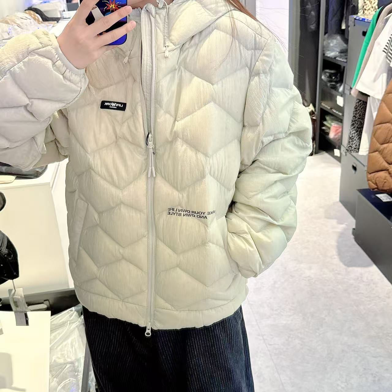 韓國 LifeWork Lite Rhombus Quilted Hooded Down Jumper (鴨絨)【LW020】