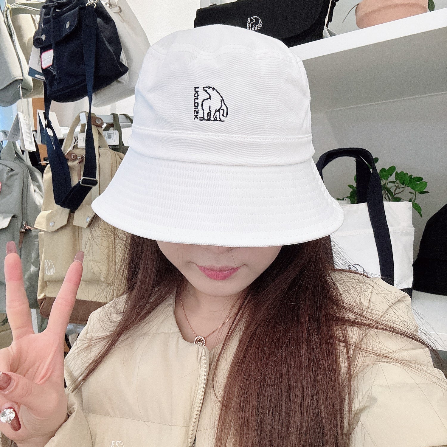 韓國 Nordisk Polar Bear Logo Cotton Bucket Hat【NK041】