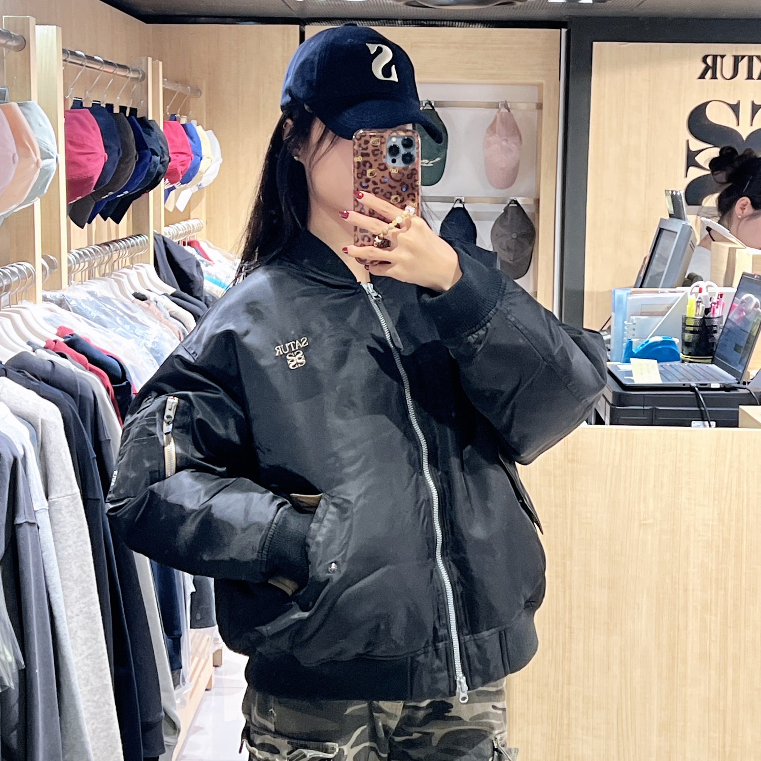 韓國 Satur 2-Way Nylon Bomber Jumper【SR208】