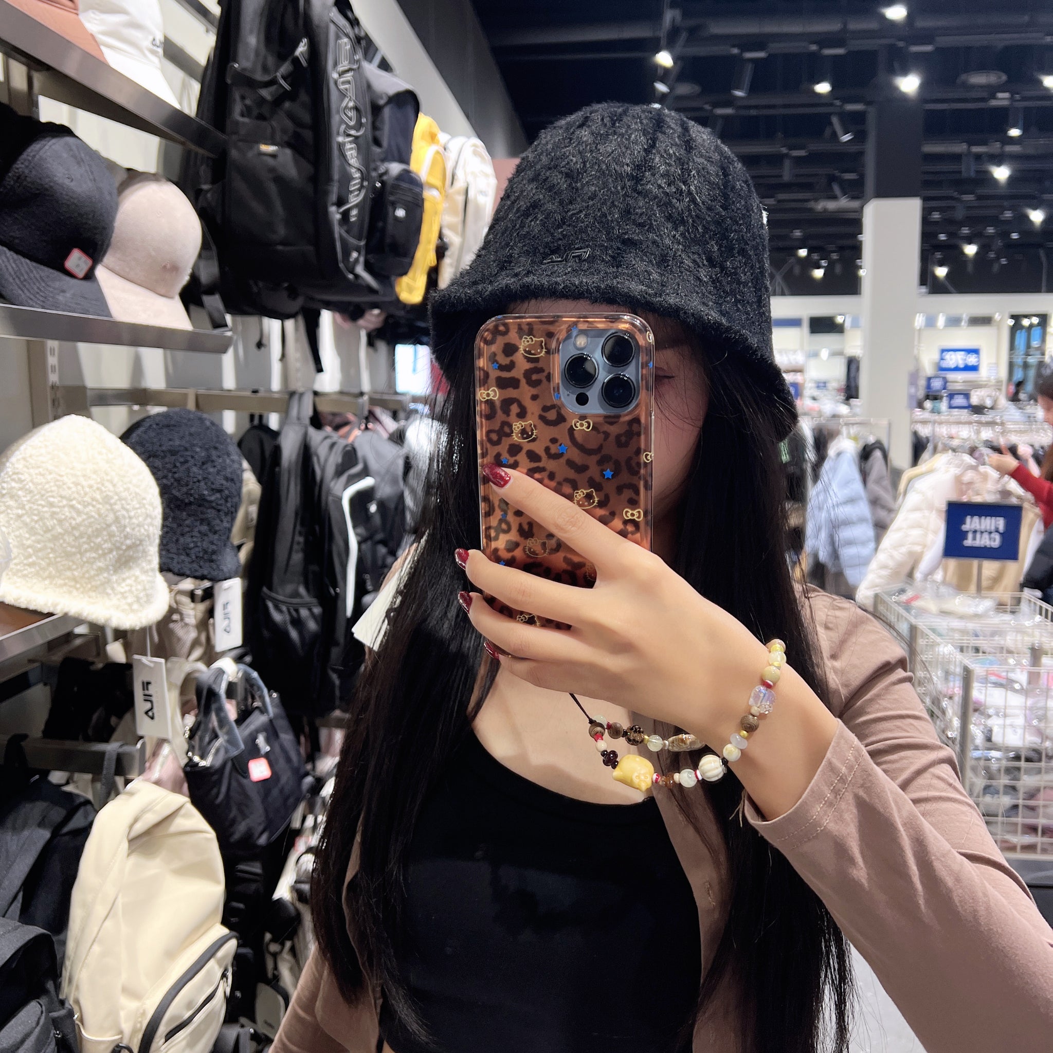 韓國 FILA Women's Angora Bucket Hat【FA119】