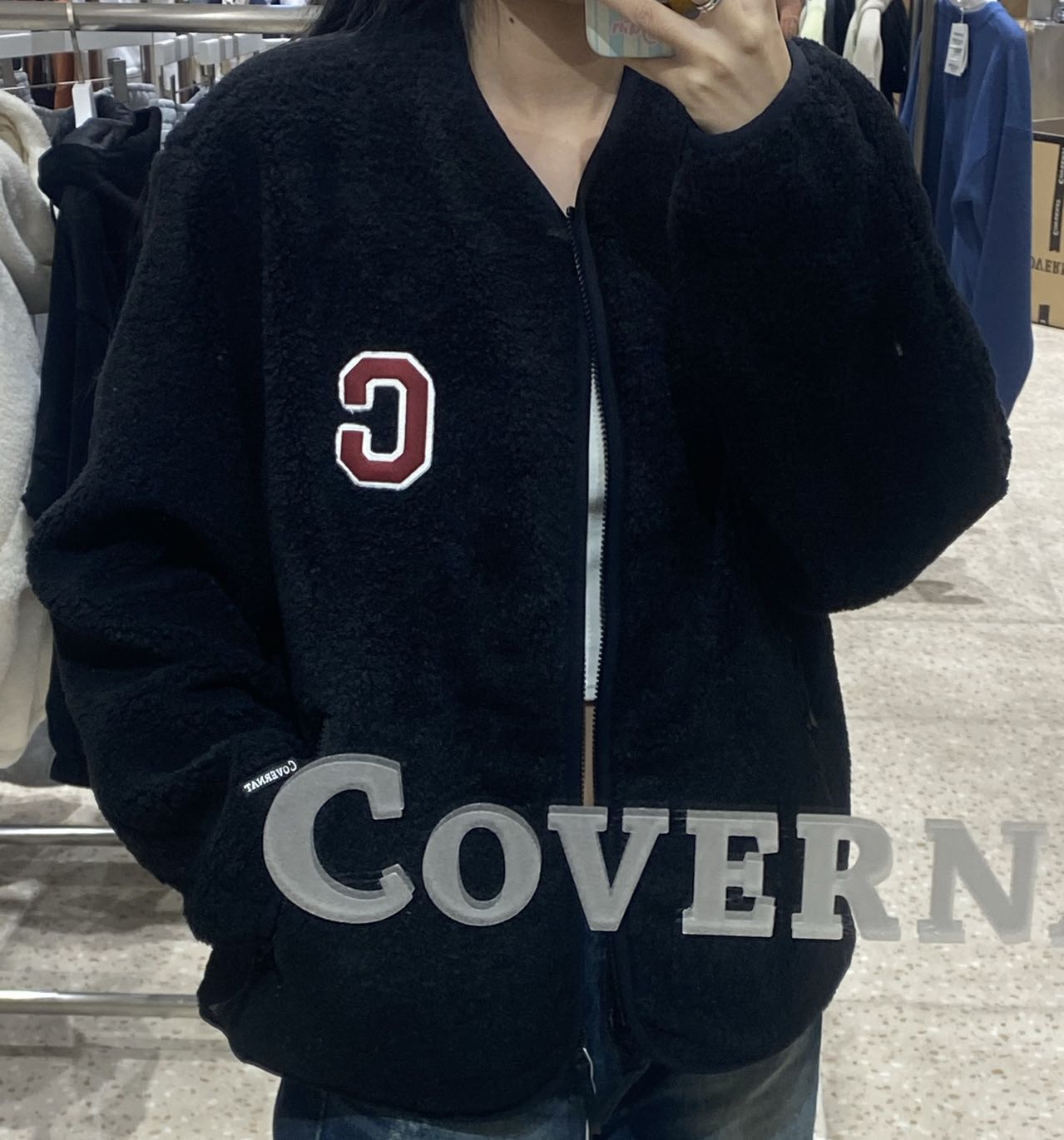 韓國 Covernat C Logo Caraless Sherpa Jacket【CO016】 - STT Mall HK 靚太網購