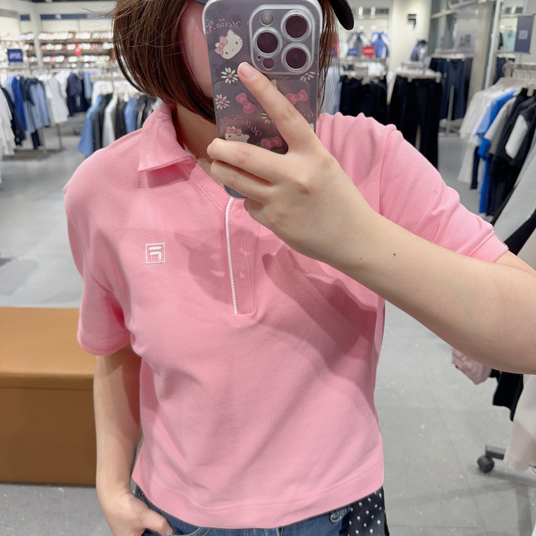 韓國 FILA Cotton Blend Pique Semi Crop Carat凉感面料【FA314】