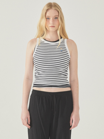 韓國 Who.A.U Steve Ribbed Stripe Sleeveless【WA157】