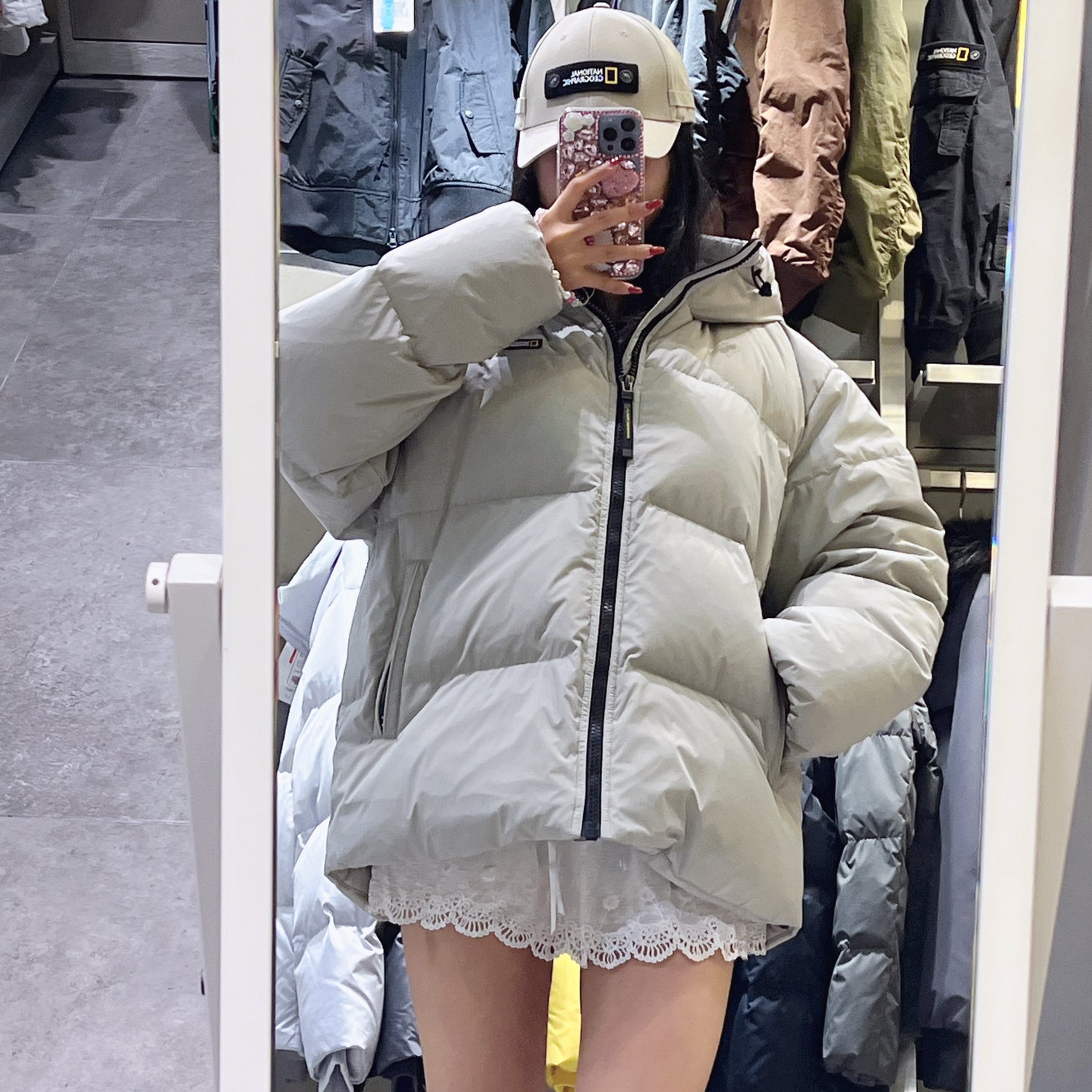韓國 National Geographic Golden Mall Short Length Goose Hoodie Down Jumper鵝絨【NG819】