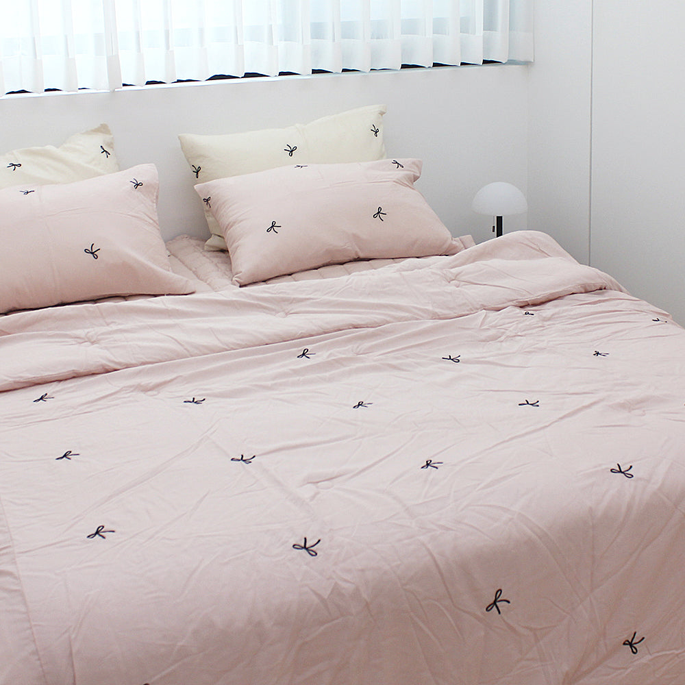 韓國 浪滿六月法式蝴蝶刺繡結莫代爾(無花邊)【SM418】