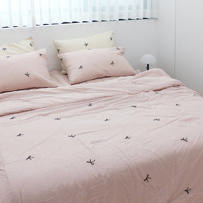 韓國 浪滿六月法式蝴蝶刺繡結莫代爾(無花邊)【SM418】