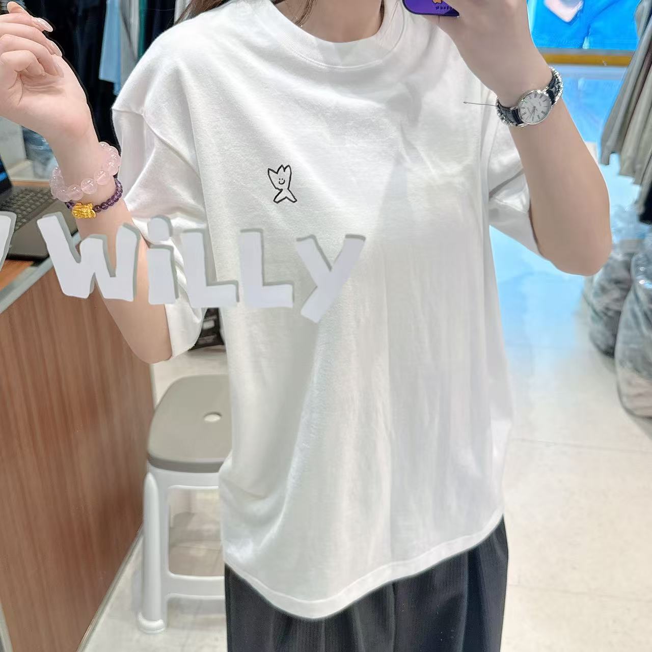 韓國 Wacky Willy Logo Short Sleeve T-Shirt 2 Packs【WW046】