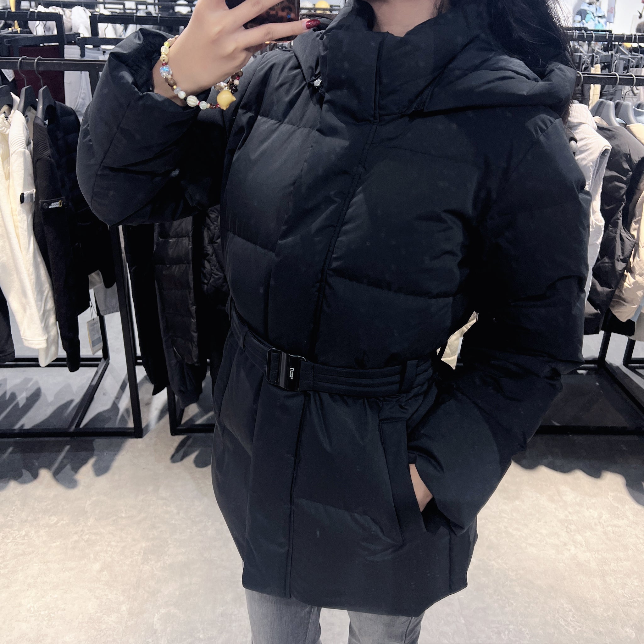 韓國 National Geographic Women's Egretta Mid-Length Goose Down Jumper (鵝絨)【NG063】