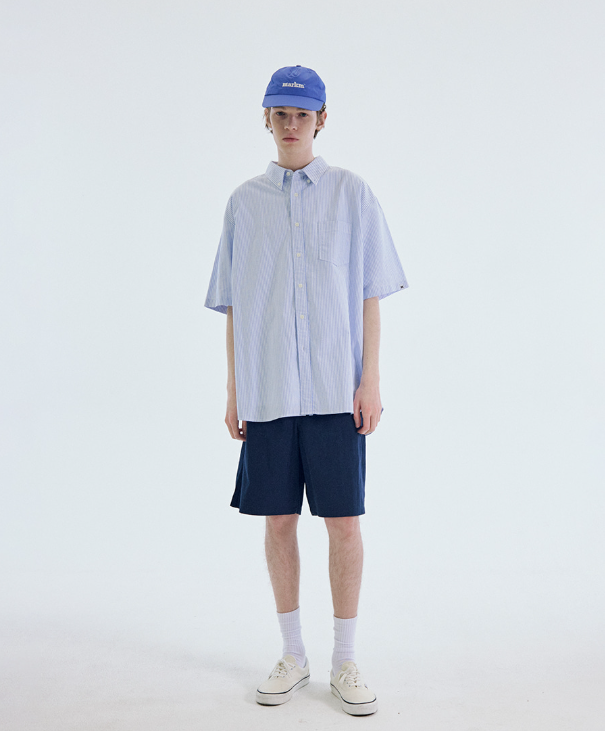 韓國 Markm Oxford Stripe Big Fit Shirt【MA174】