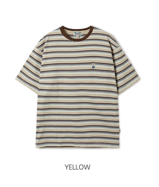 韓國 WhoAU Steve Multi Stripe T-Shirt【WA152】