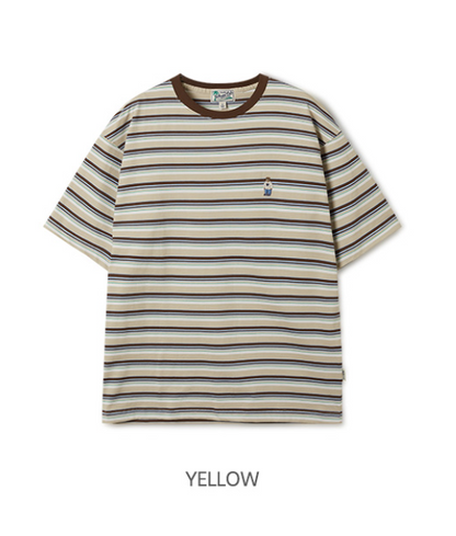 韓國 WhoAU Steve Multi Stripe T-Shirt【WA152】